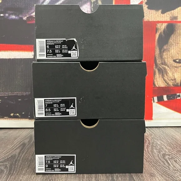 2020 Nike Air Jordan V 5 Low G Golf Black / Metallic Silver / White CU4523 003 - Picture 11 of 11